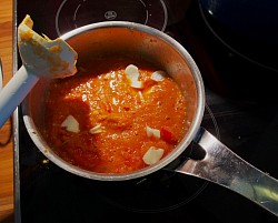 Die Hälfte wird püriert